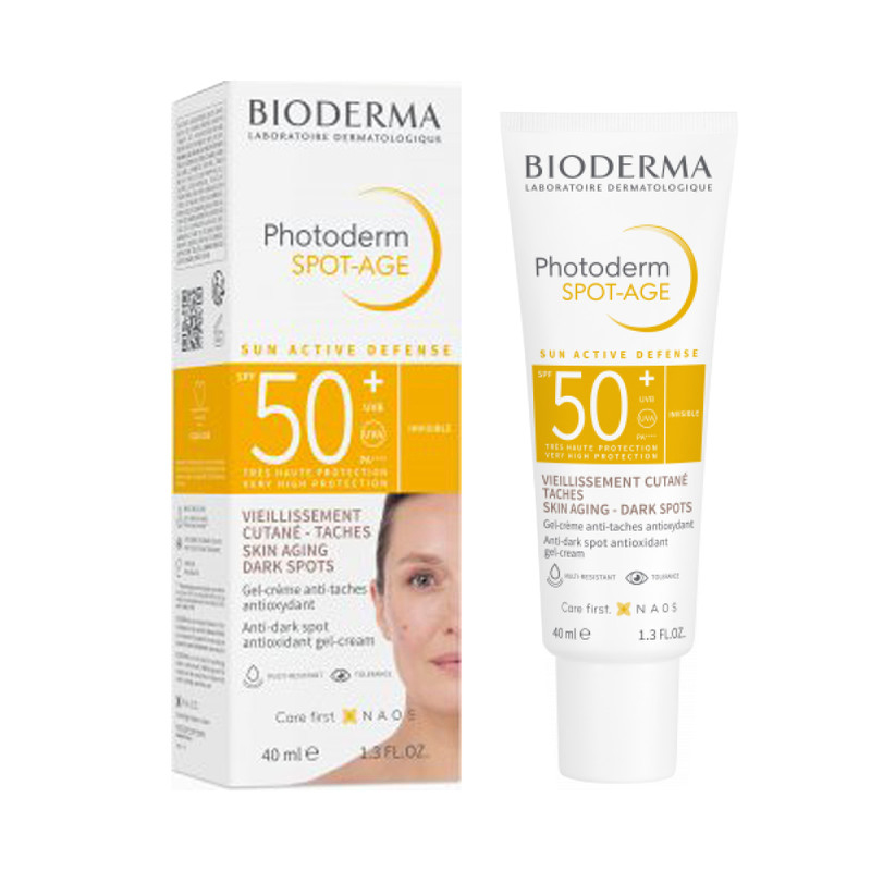 ژل کرم ضد آفتاب بی رنگ بایودرما مدل Photoderm Spot-Age حجم 40 میلی لیتر