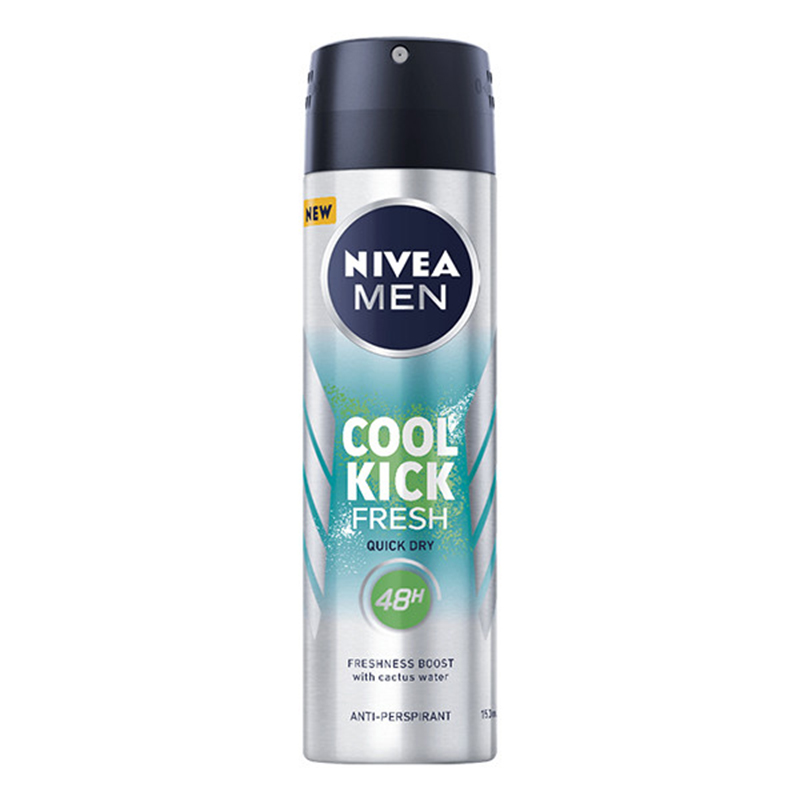 اسپری ضد تعریق مردانه نیوآ مدل Cool Kick Fresh 48h حجم 150 میلی لیتر