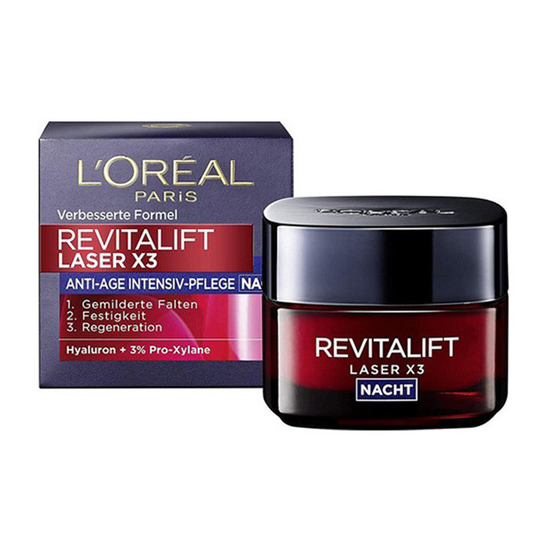 کرم ضد چروک شب لورآل مدل Revitalift Laser X3 حجم 50 میلی لیتر