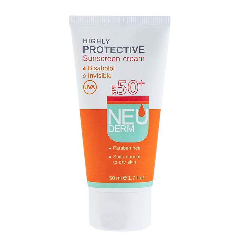 کرم ضد آفتاب نئودرم مدل Highly Protective Invisible SPF50 حجم 50 میلی لیتر