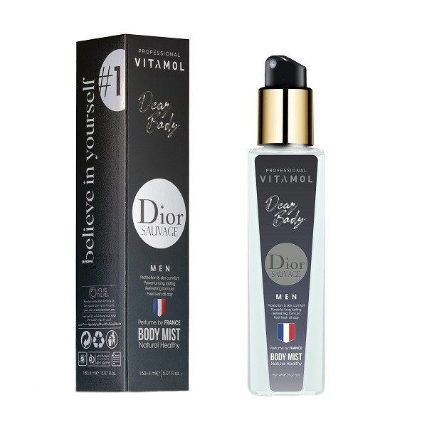 بادی اسپلش مردانه ویتامول مدل Sauvage Dior حجم 150 میلی لیتر