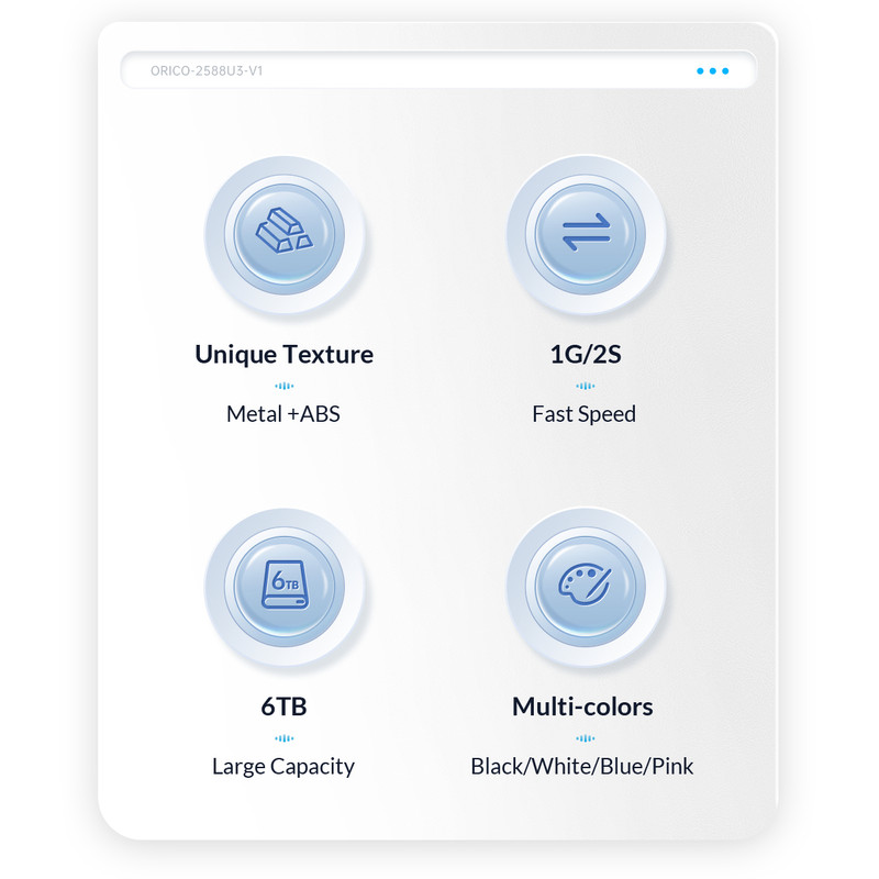 قاب هارددیسک اکسترنال 2.5 اینچی USB3.0 اوریکو مدل 2588U3-V1