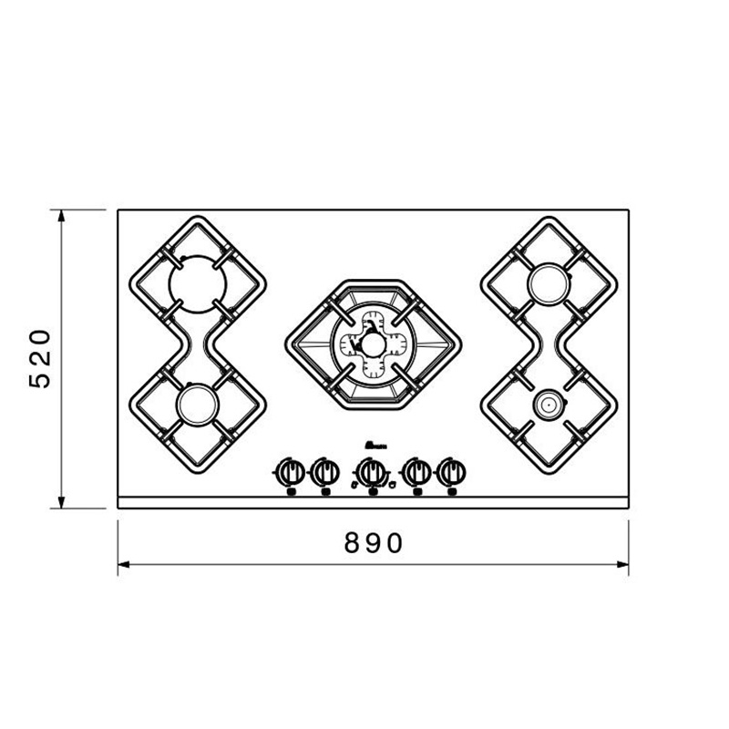 اجاق گاز صفحه ای بیمکث مدل 5090