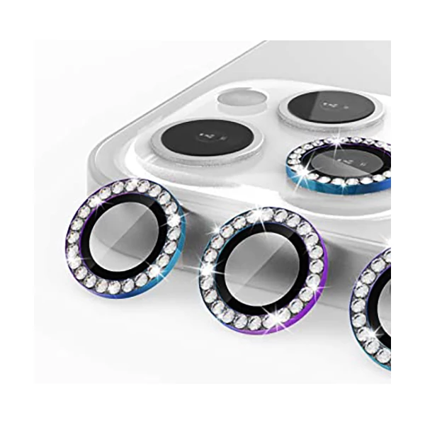 محافظ لنز دوربین مدل رینگی نگین دار مناسب برای گوشی موبایل اپل IPHONE 12 PRO MAX