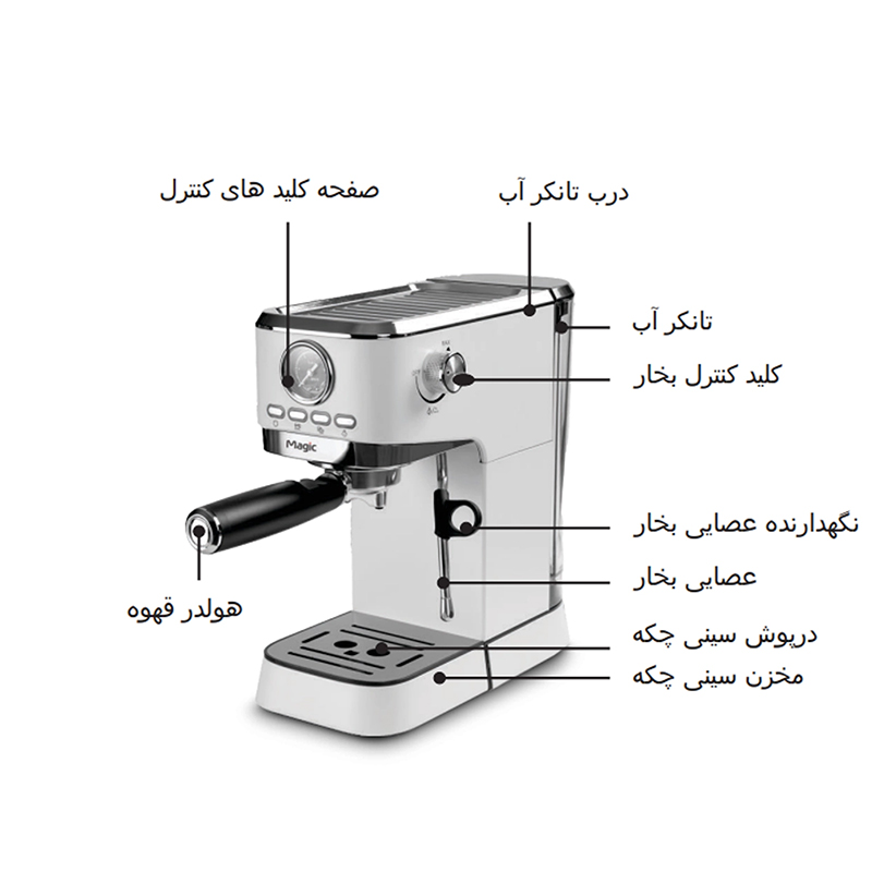 اسپرسوساز مجیک مدل MC-2030C