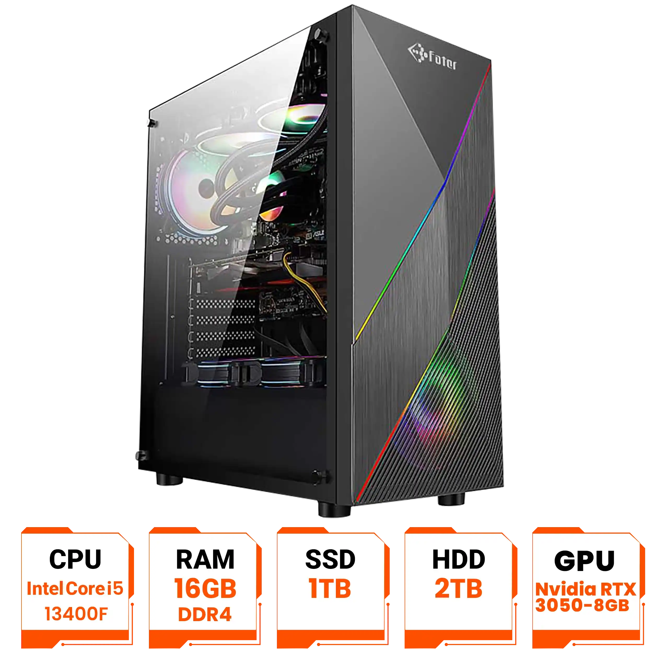 کیس اسمبل شده تدوین فاطر مدل FSO-Editing2 -  i5 13400F 16 GB 1TB SSD RTX 3050