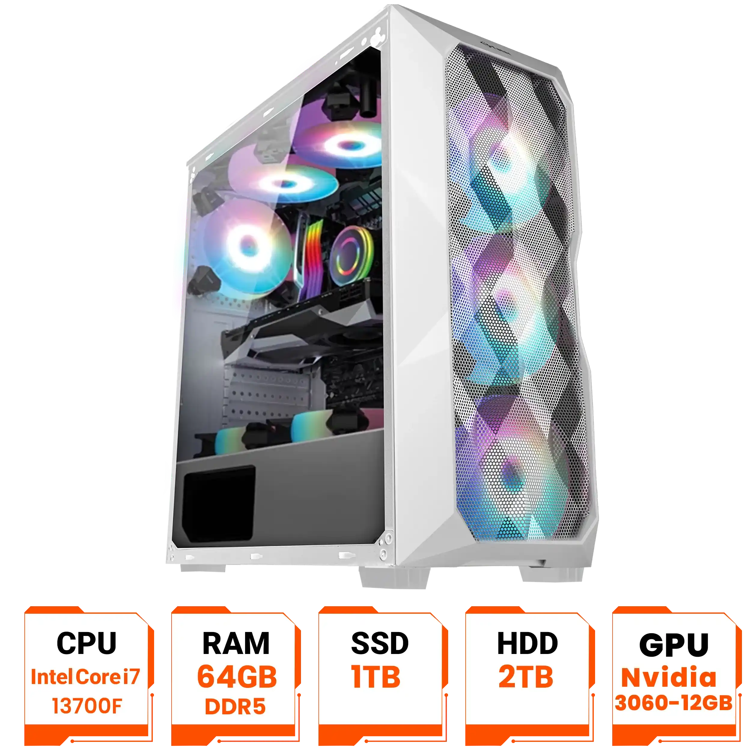 کیس اسمبل شده بازی سازی فاطر مدل FSE-GameMaking2 - i7 13700K 64 GB 1TB SSD RTX 3060