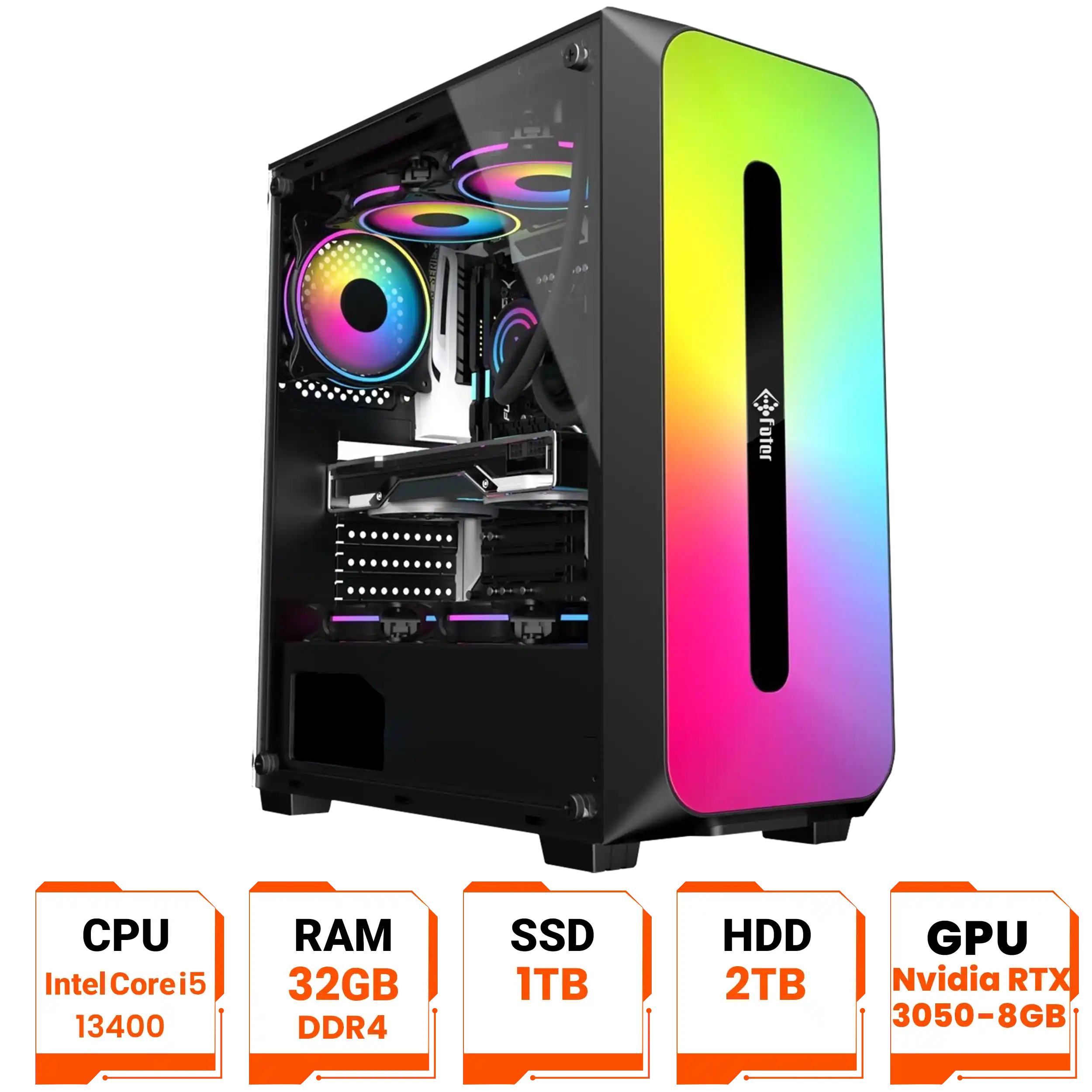 کیس اسمبل شده انیمیشن سازی فاطر مدل Fater FSO-Animation2 i5 13400F 32 GB 1TB SSD RTX 3050