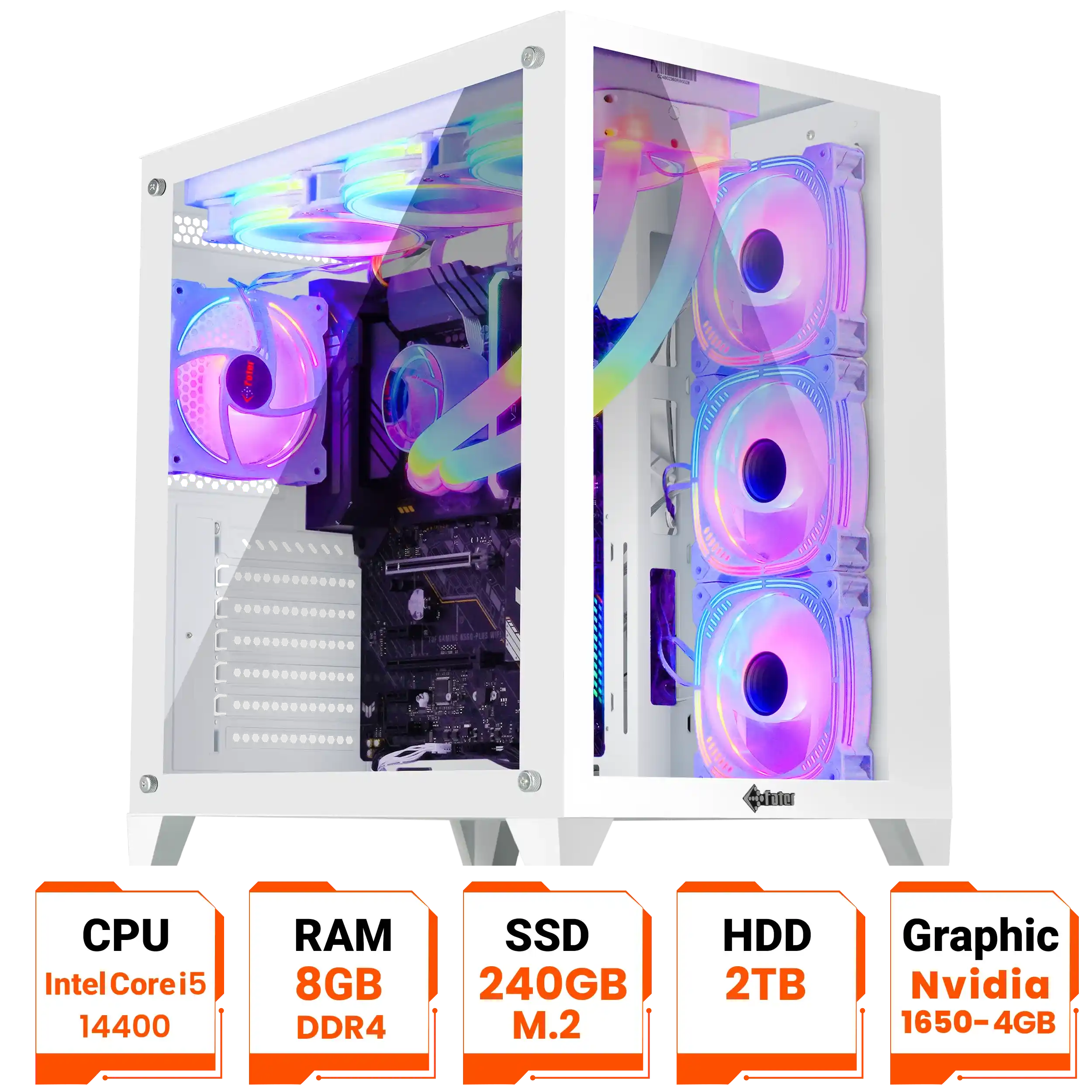 کیس اسمبل شده خانگی فاطر مدل  FSG-Home2 - i5 14400 8 GB 240/256 GB SSD GTX 1650