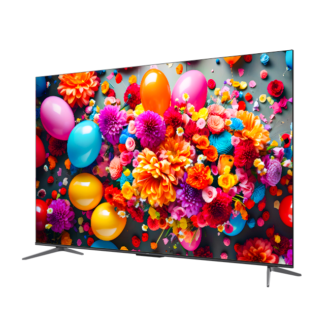 تلویزیون QLED UHD 4K هوشمند google TV تی سی ال مدل C645 سایز 75 اینچ