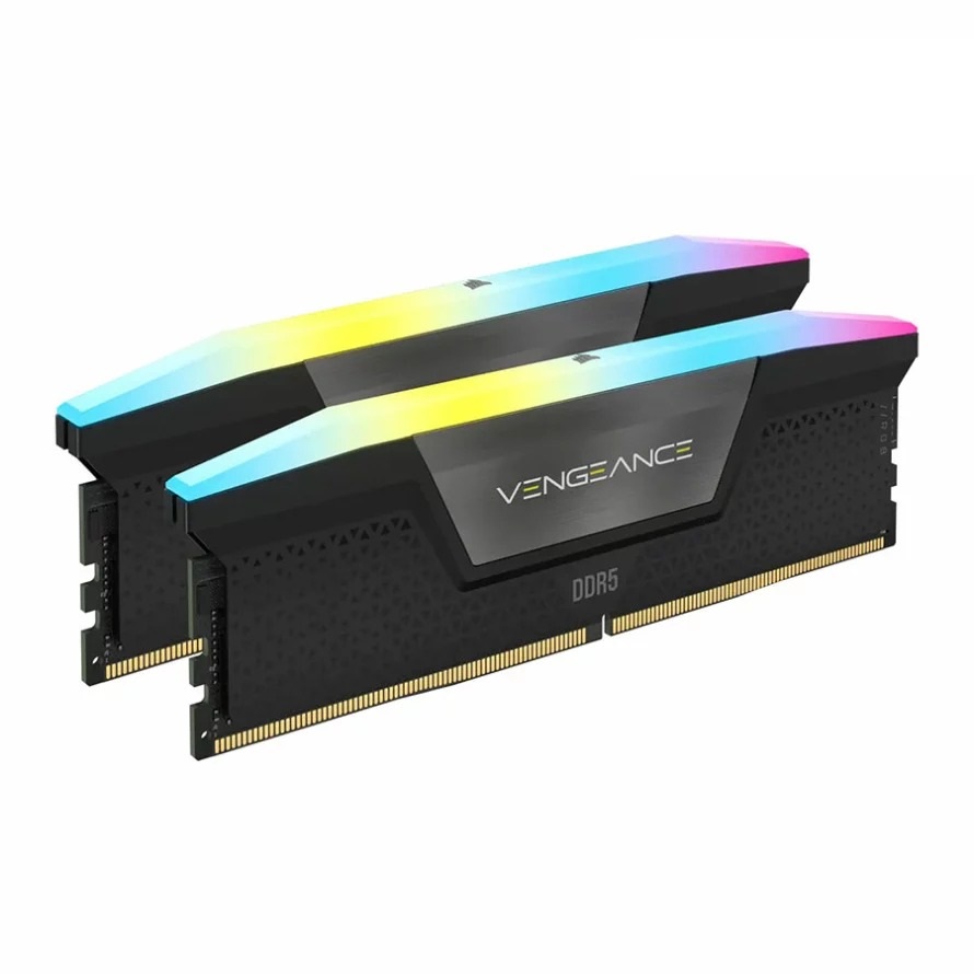 رم دسکتاپ DDR5 دو کاناله 5200 مگاهرتز CL40 کرسیر مدل VENGEANCE RGB ظرفیت 32 گیگابایت