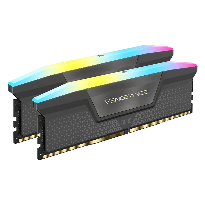 رم دسکتاپ DDR5 دو کاناله 6000 مگاهرتز CL40 کورسیر مدل VENGEANCE RGB ظرفیت 64 گیگابایت