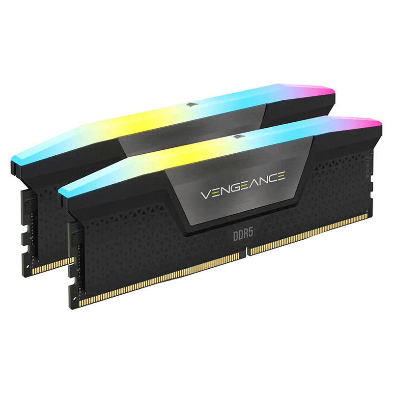 رم دسکتاپ کورسیر VENGEANCE RGB ظرفیت 32 گیگابایت (2x16) از نوع DDR5-7200 CL34