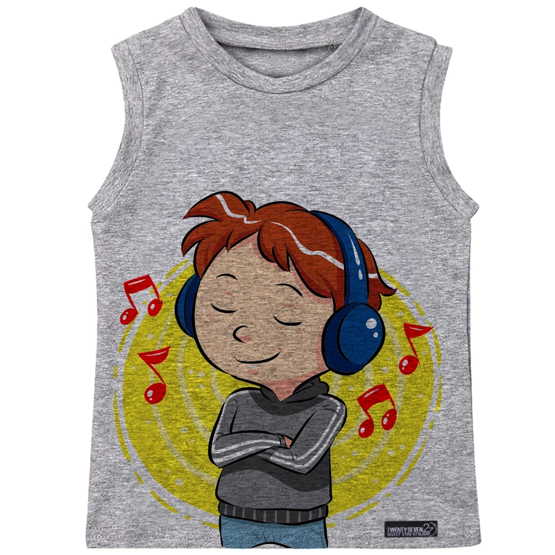 تاپ پسرانه 27 مدل Boy Listening to Music کد MH803