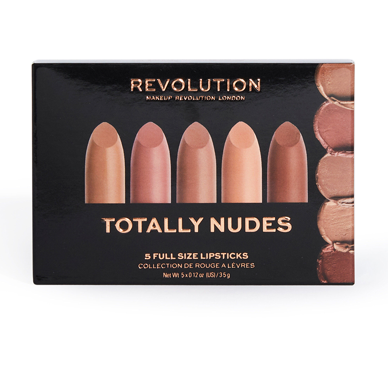 رژ لب مات رولوشن مدل Totally Nudes بسته 5 عددی