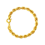 دستبند طلا 18 عیار  زنانه شریف مدل طنابی کد sh01