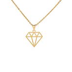 گردنبند طلا 18 عیار زنانه شریف مدل الماس