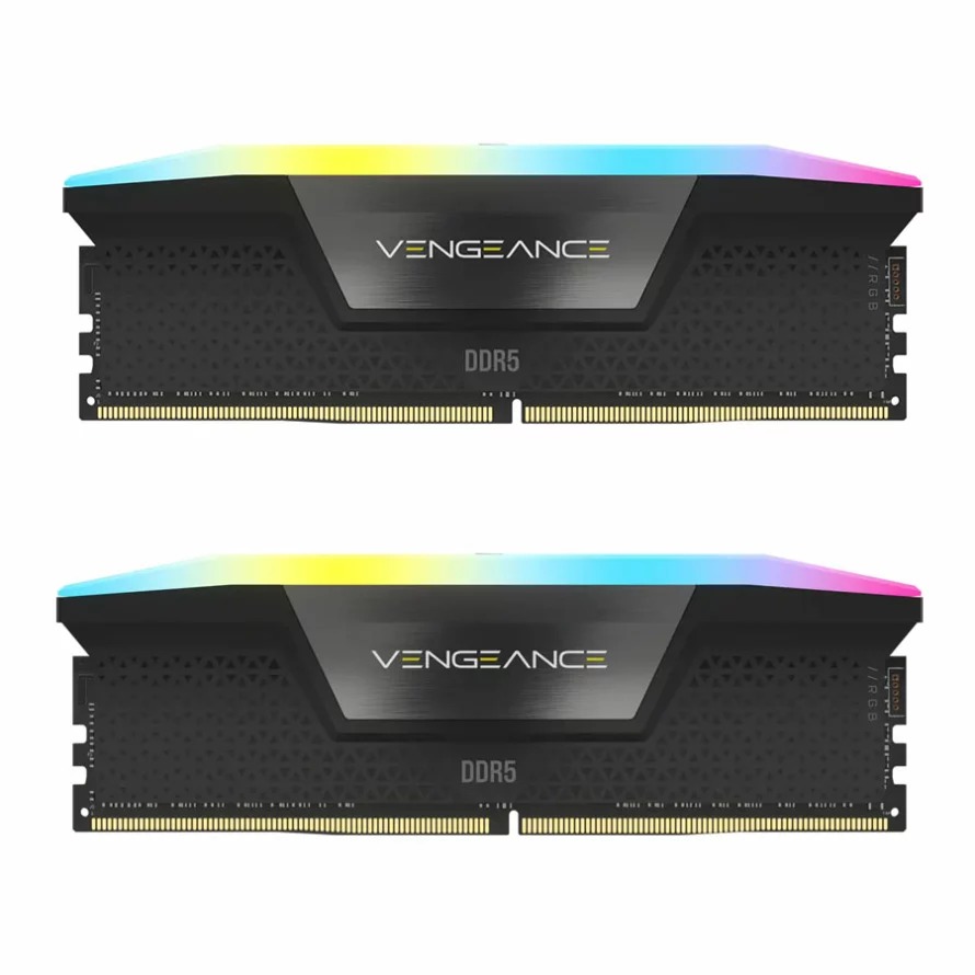 رم دسکتاپ DDR5 دو کاناله 5200 مگاهرتز CL40 کرسیر مدل VENGEANCE RGB ظرفیت 32 گیگابایت