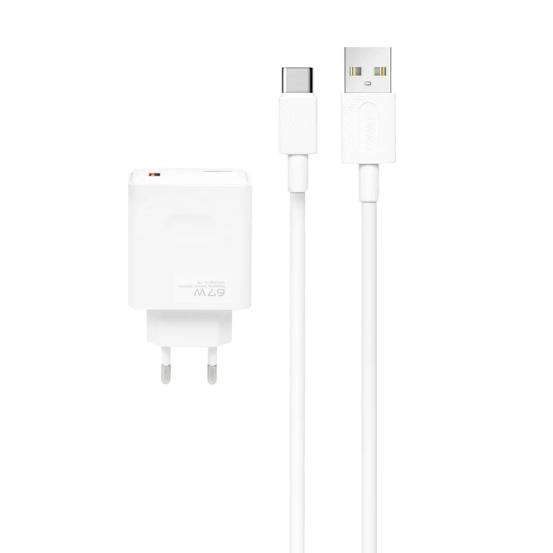 شارژر دیواری 67 وات ترانیو مدل EU2-C به همراه کابل USB-C